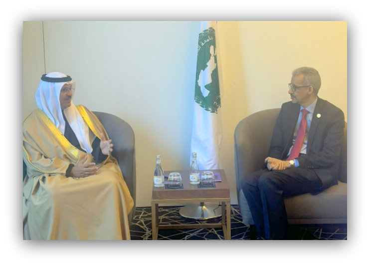 المدير العام للألكسو يلتقي الشيخ خليفة بن أحمد بن عبد الله آل خليفة   رئيس هيئة البحرين للثقافة والآثار