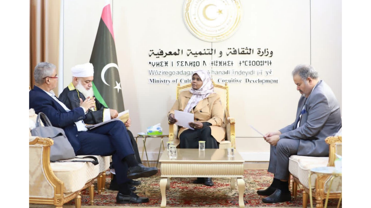 وزيرة الثقافة بدولة ليبيا تستقبل وفد الألكسو لمناقشة سبل التعاون المشترك